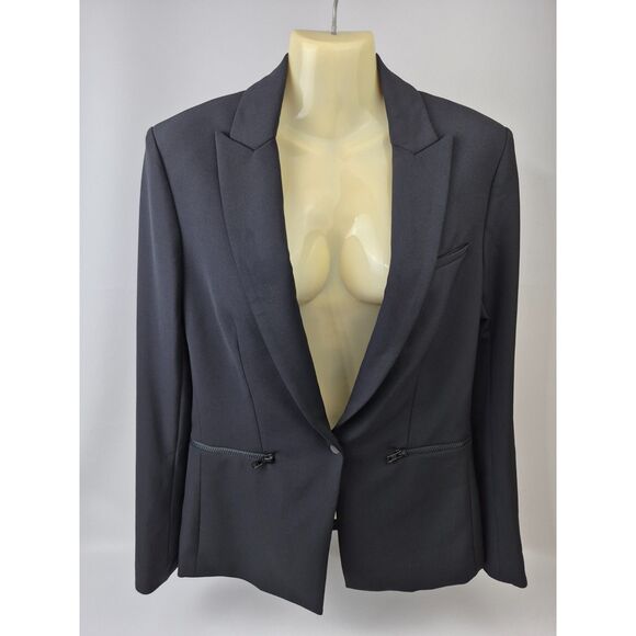 Veronica Beard Women's Black Scuba Dickey Jacket Size 8